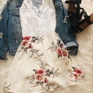 Summer Floral Dress - Backless w/ Subtle Straps